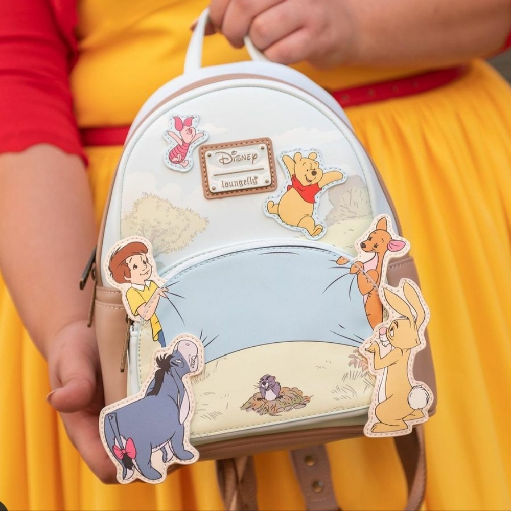 Loungefly Winnie the Pooh 95th Anniversary edition mini backpack - Picture 3 of 12